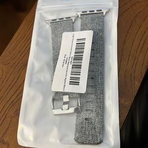 Light gray canvass fabric Apple Watch band.  New.